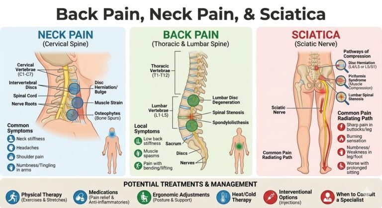 Back Pain, Neck Pain & Sciatica